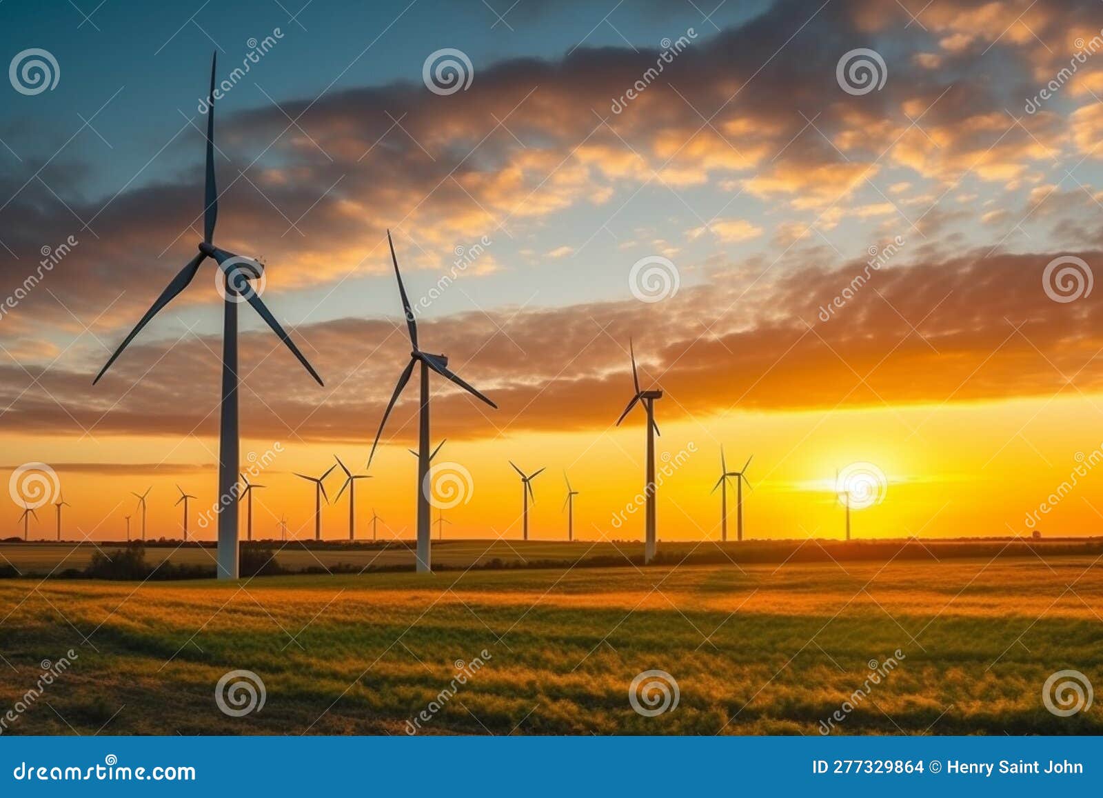 Modern Renewable Energy Solutions Solar, Wind, and Hydro Power Stock