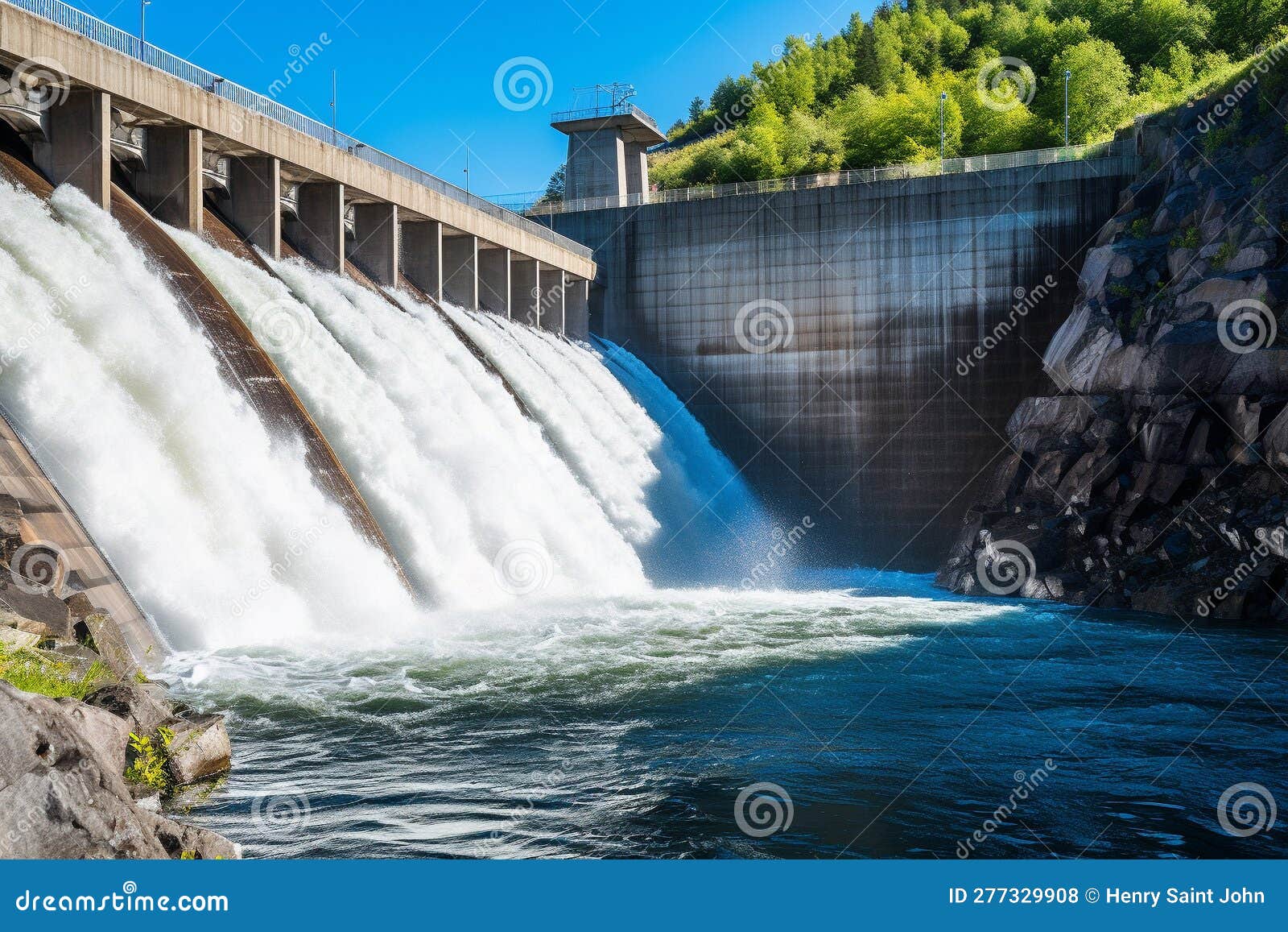 Modern Renewable Energy Solutions Solar, Wind, and Hydro Power Stock