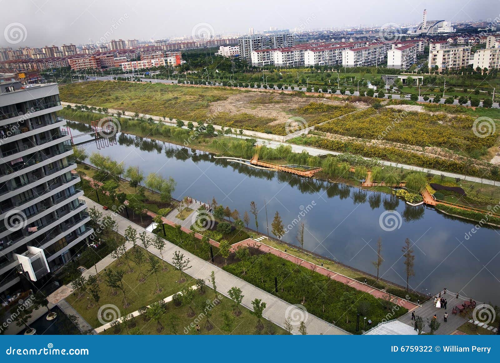 Modern Riverside Apartments Stock Photo Image of district, path 6759322