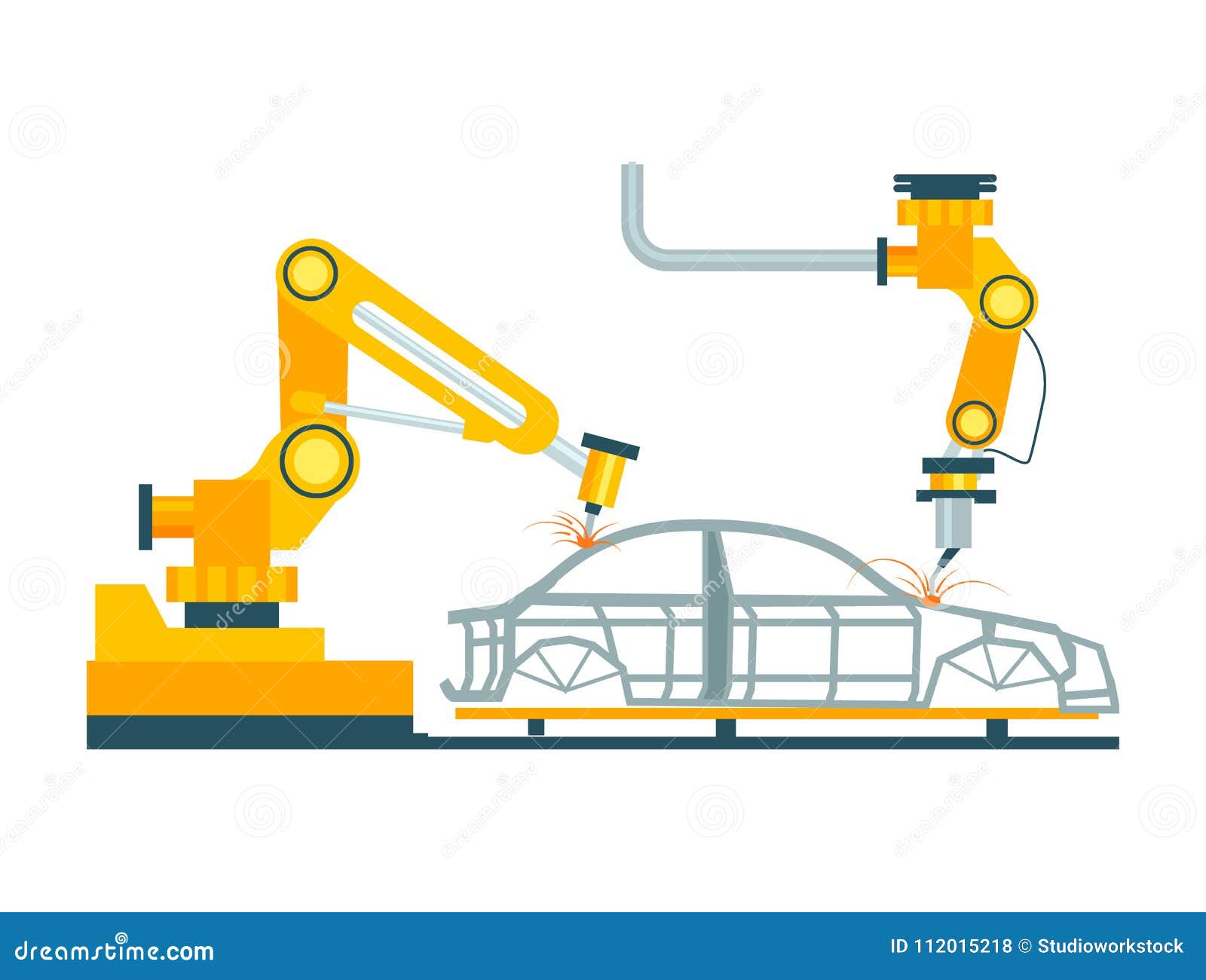 modern robotic car manufacturing process