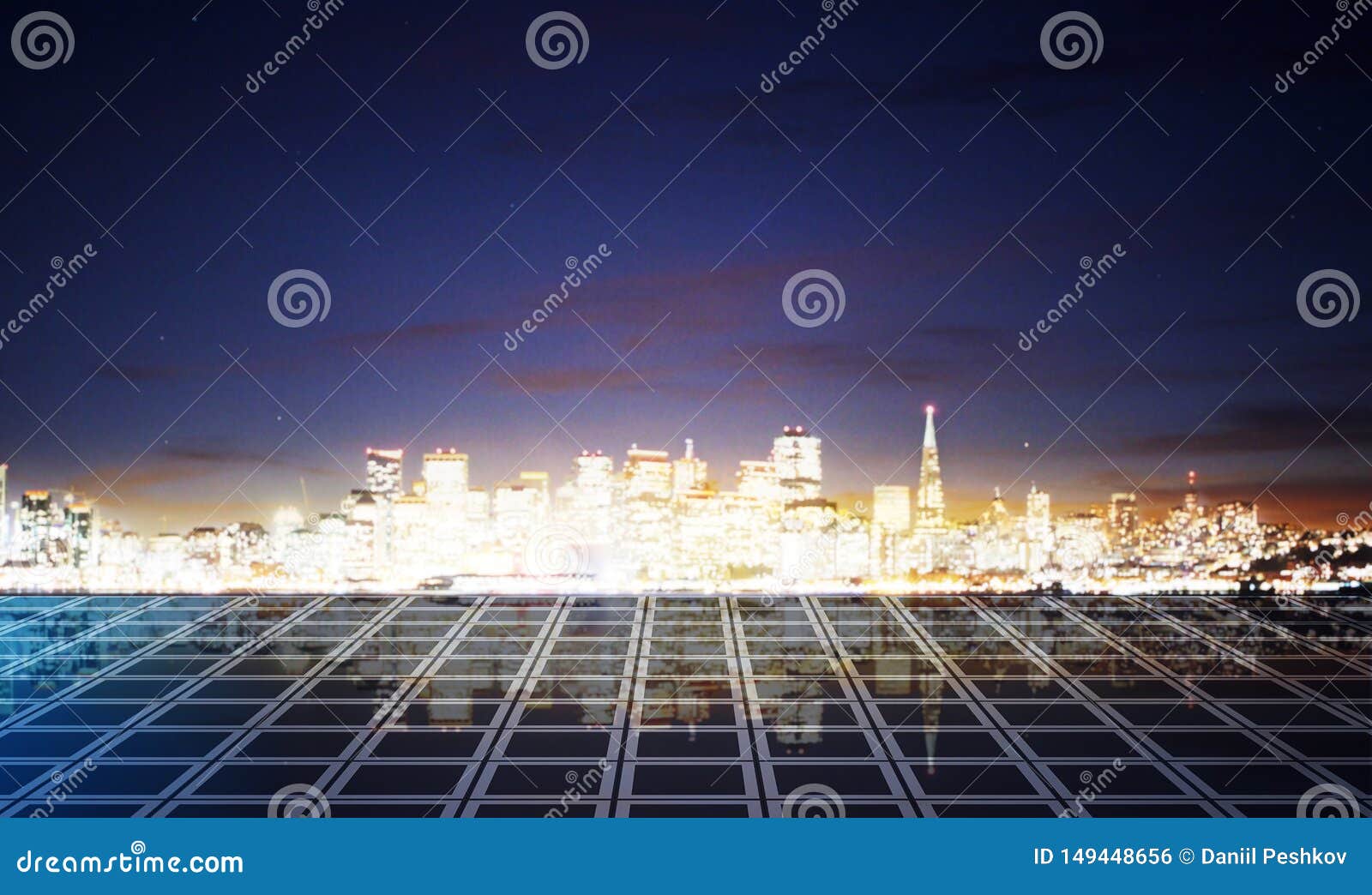 Modern Rooftop with NY View Stock Illustration - Illustration of beautiful,  rendering: 149448656