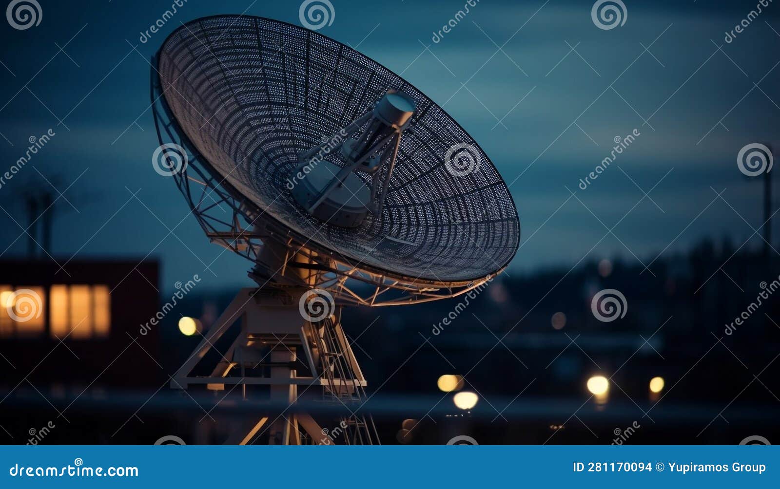 Modern Satellite Equipment Broadcasts Wireless Data for Global