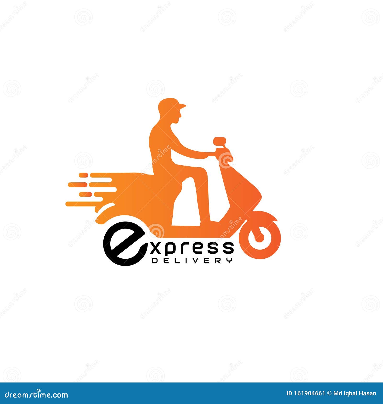 Express delivery icon concept scooter motorcycle vector image on