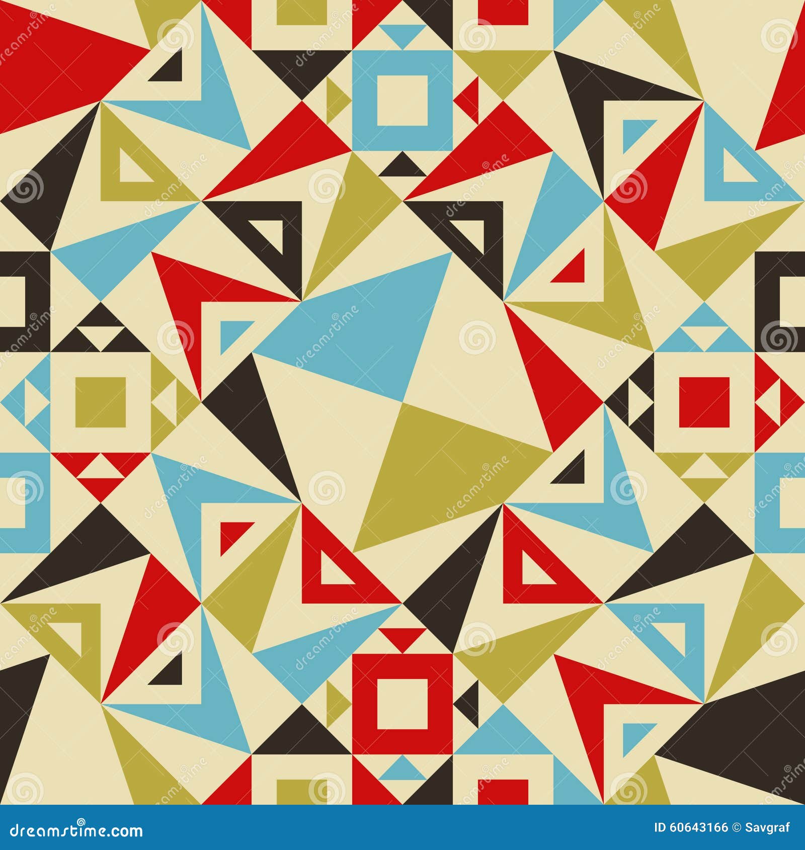 Modern Seamless Triangle Pattern Textile Design Stock