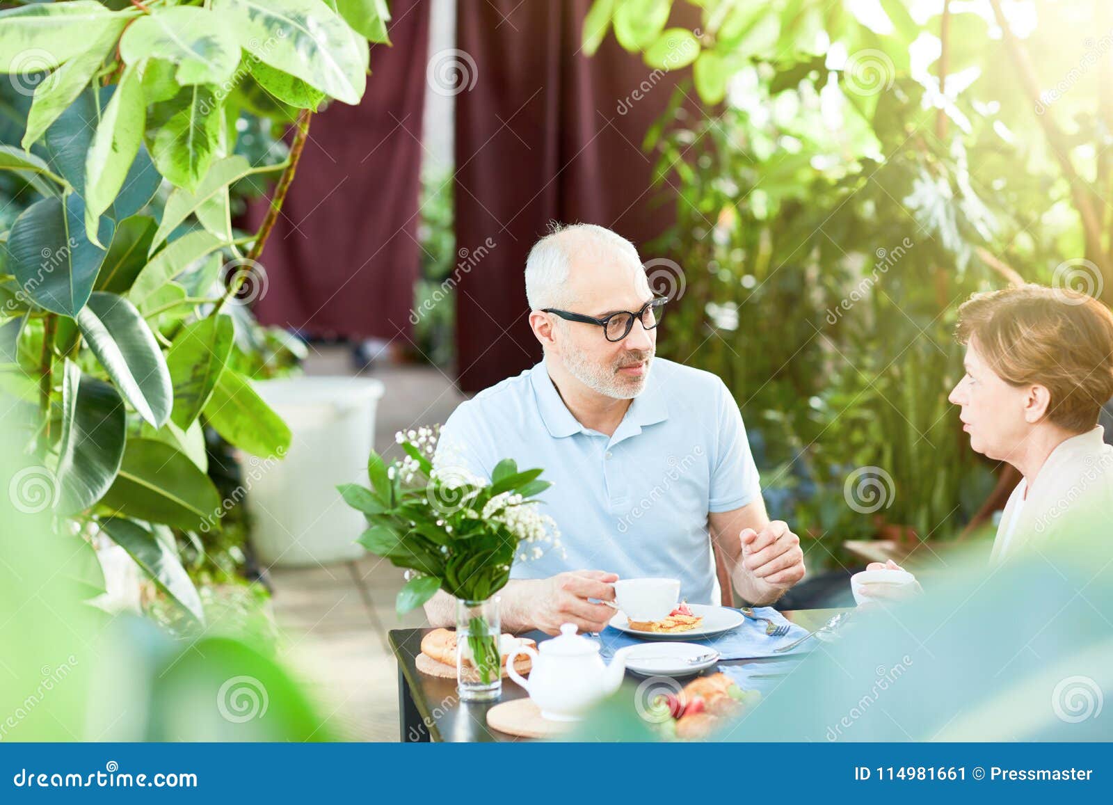 Romantic breakfast stock image. Image of contemporary - 114981661