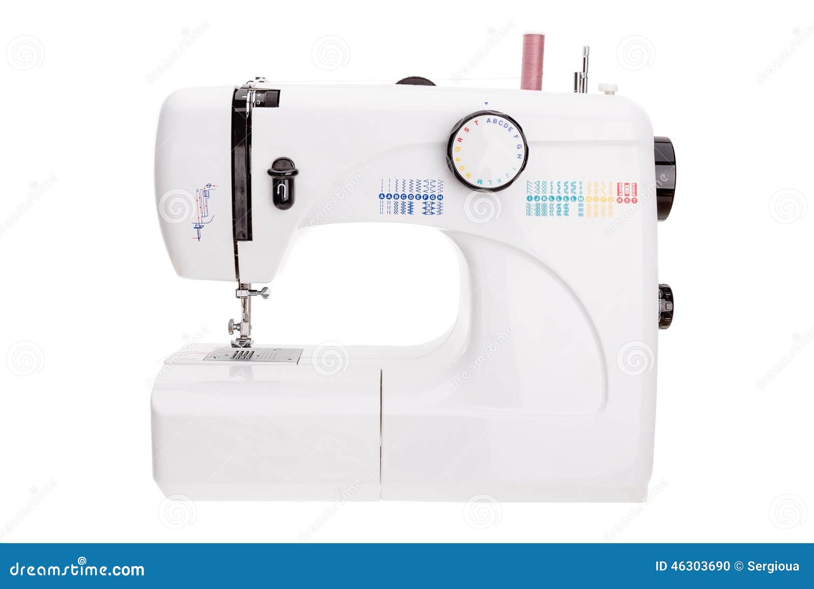 Modern Sewing Machine for Sewing Textiles. Stock Photo Image of