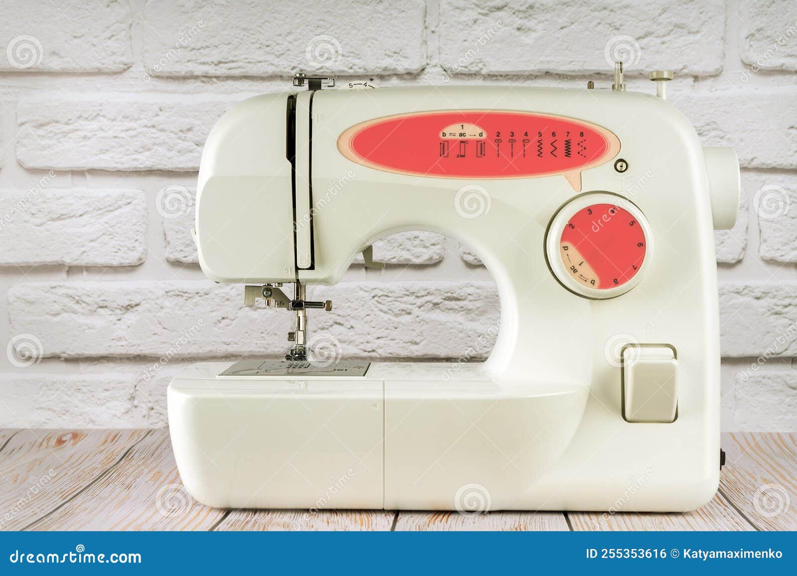 Modern Sewing Machine on Table in Tailor S Stock Photo Image