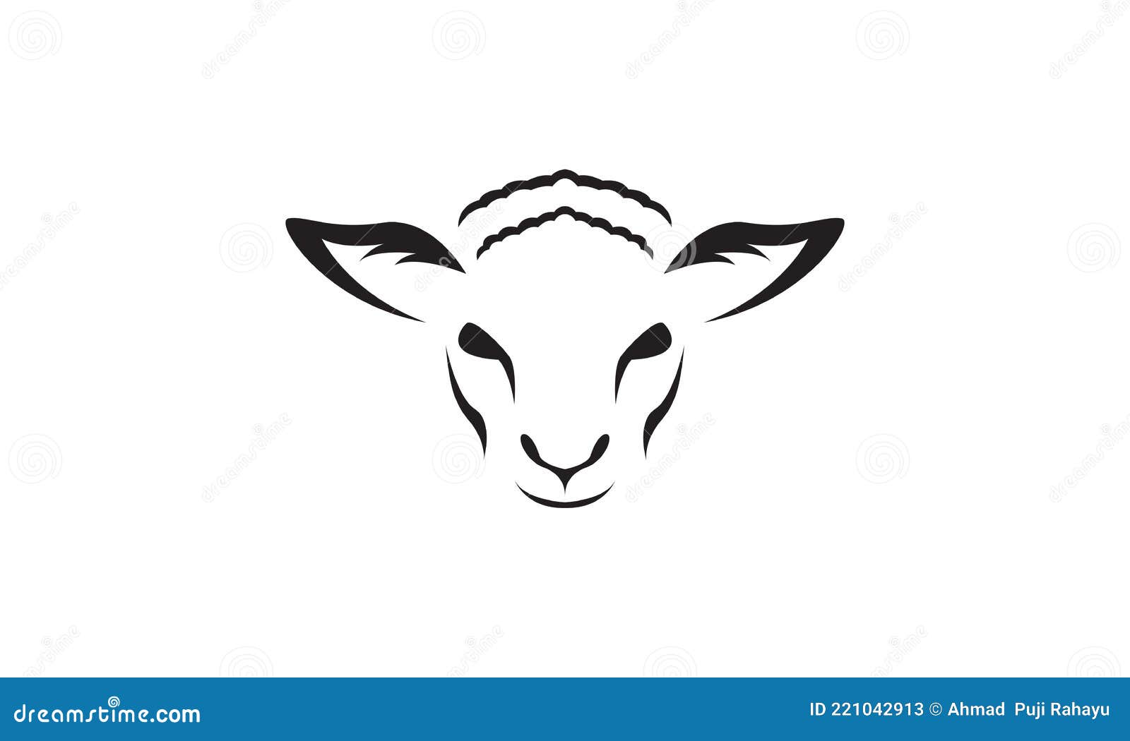 Modern Shape Lamb Logo Vector Icon Illustration Design Stock