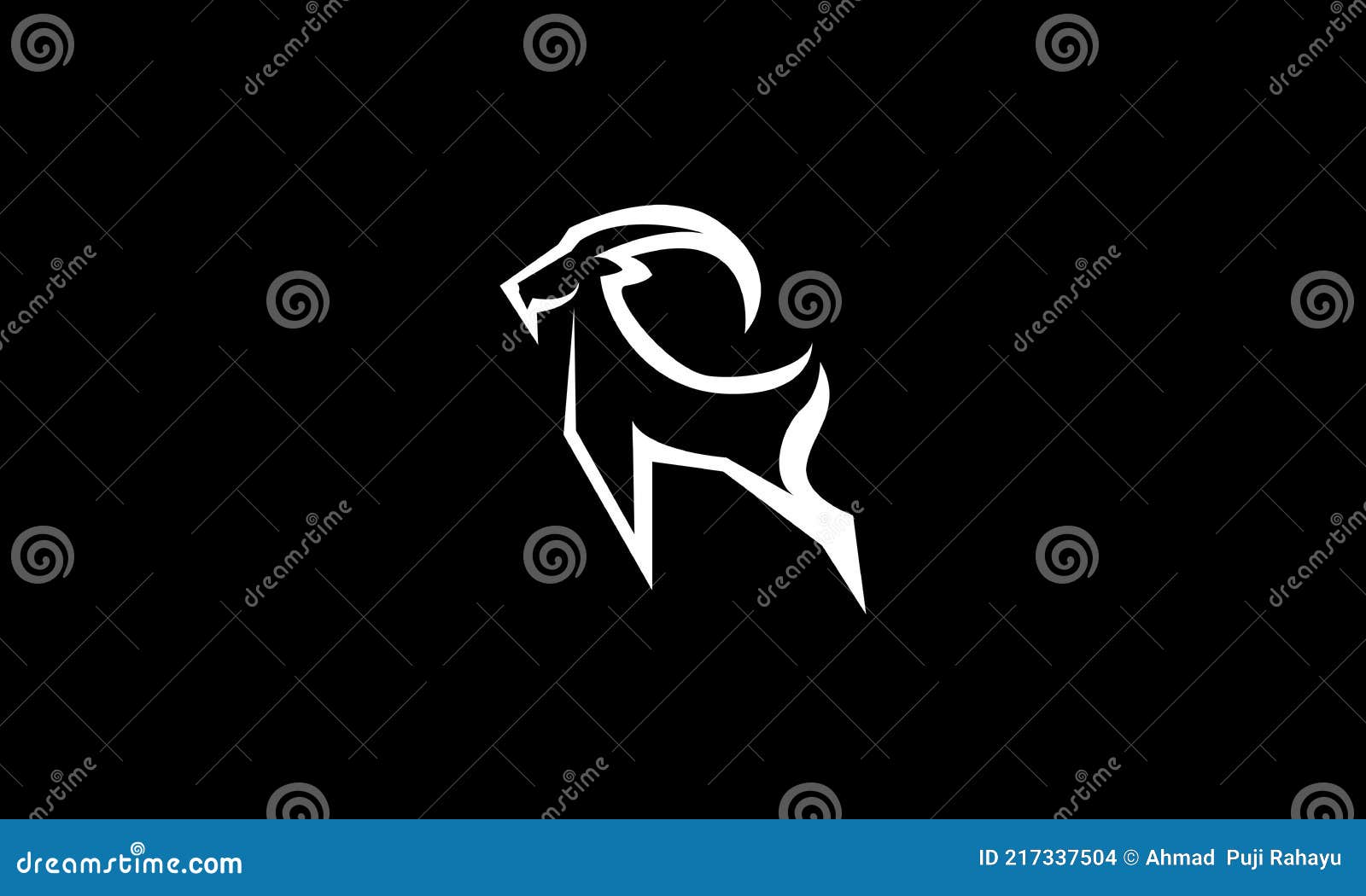 modern  mountain goat logo   icon  graphic 