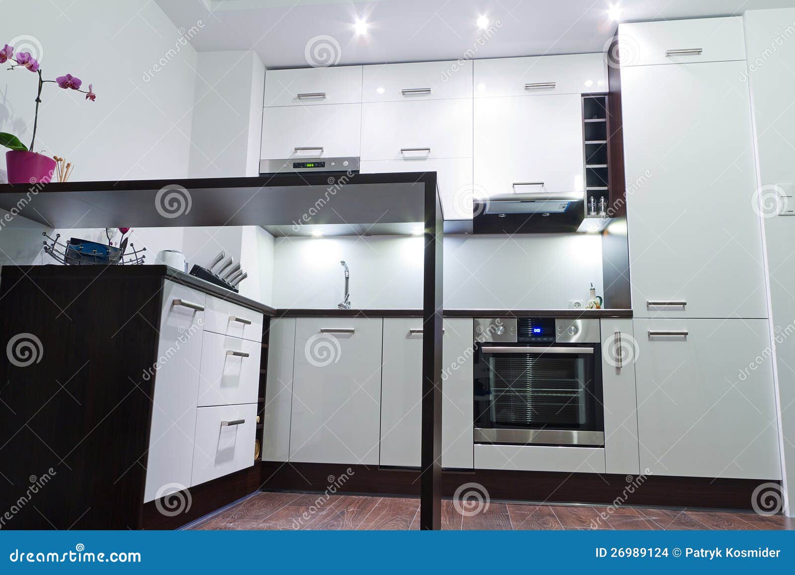 Modern Shiny Kitchen Interior Stock Photo Image of condo, furniture