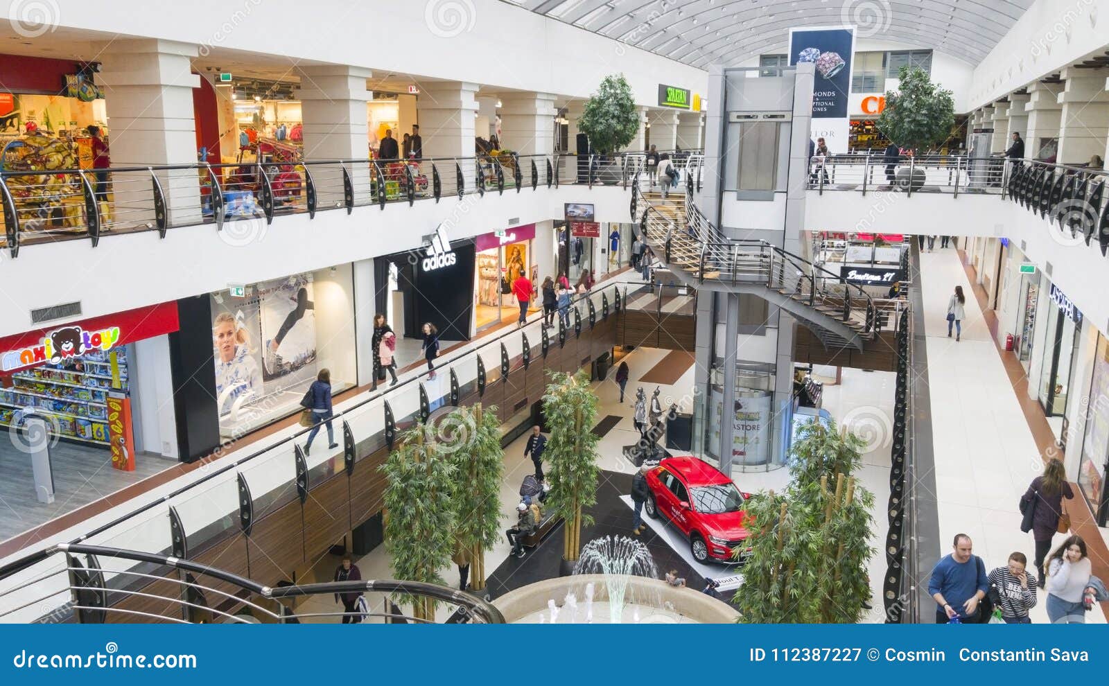 Modern shopping mall editorial 