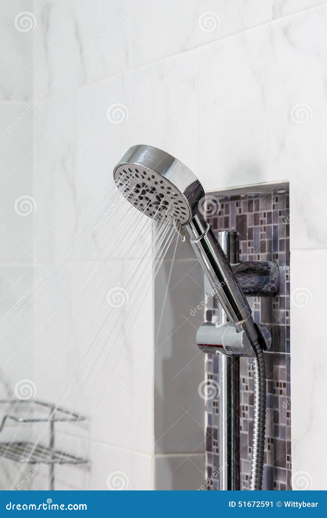 Modern Shower Head in Bathroom Stock Image Image of droplet