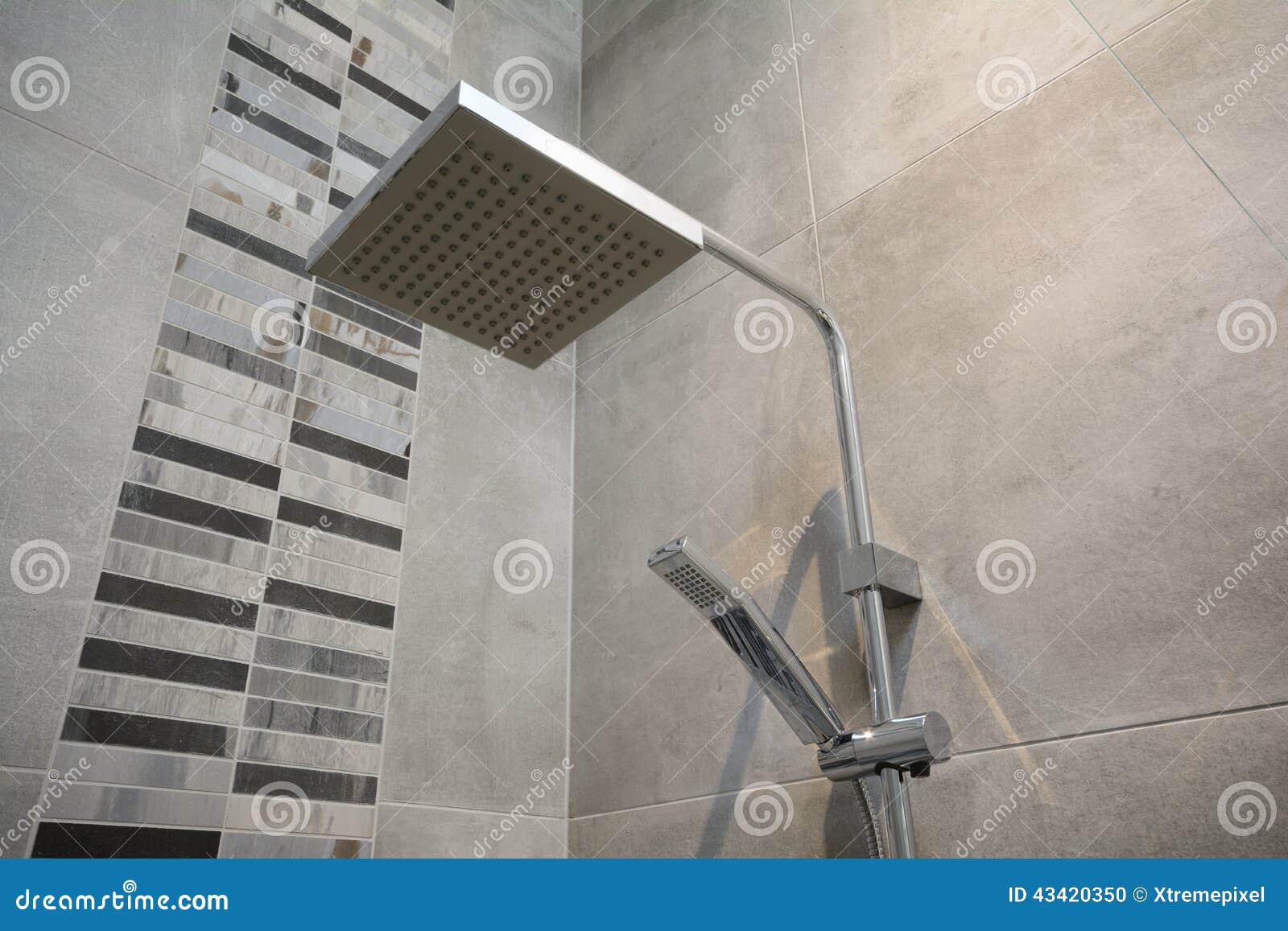 Modern shower head stock photo. Image of shower, expensive 43420350