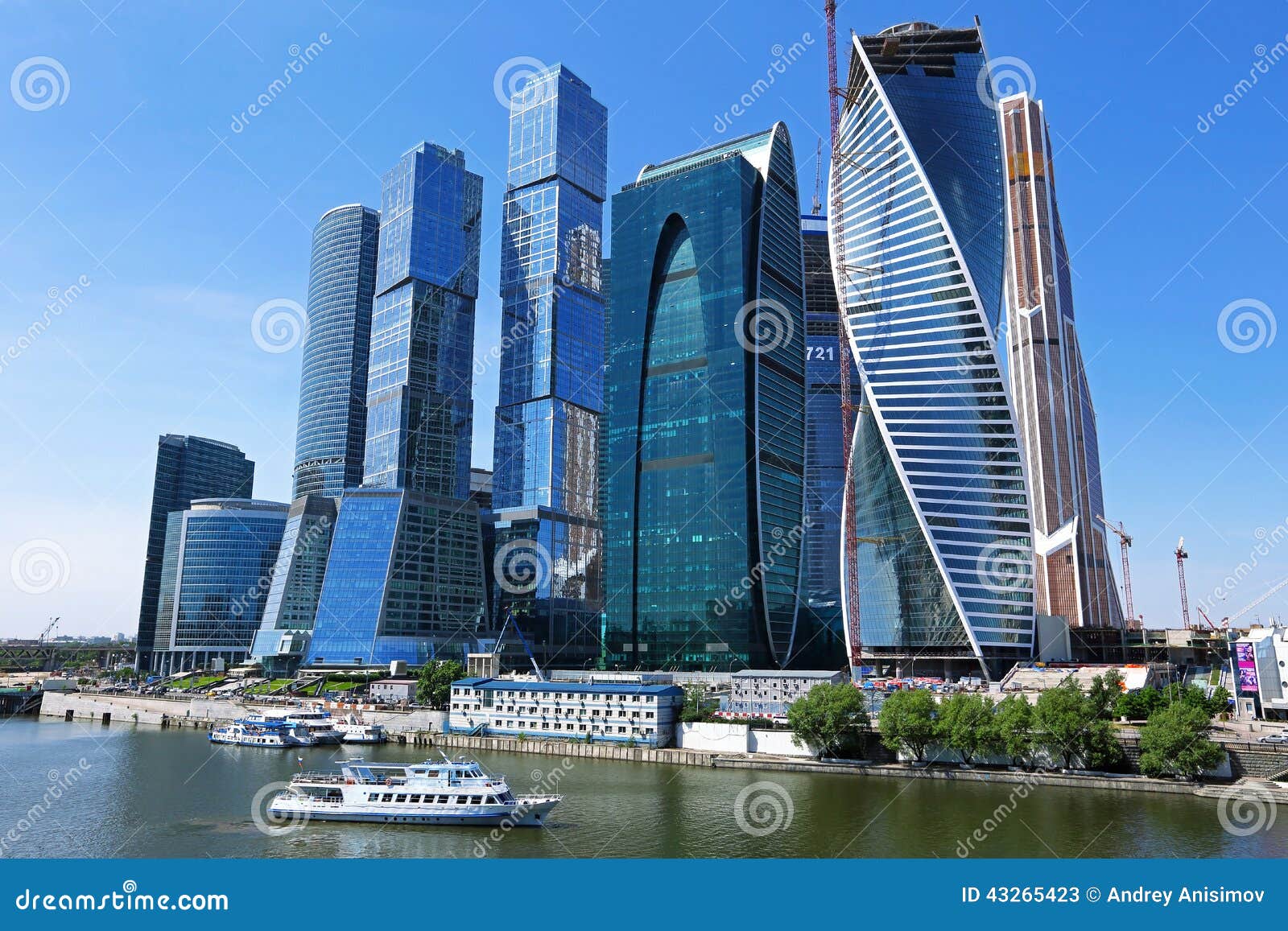 modern skyscrapers business centre in moscow, russia