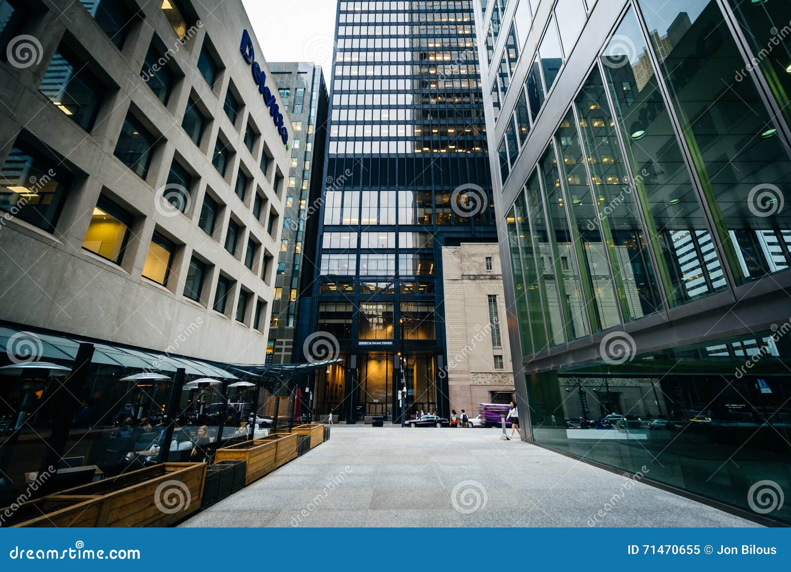 Modern Skyscrapers in the Financial District of Downtown Toronto