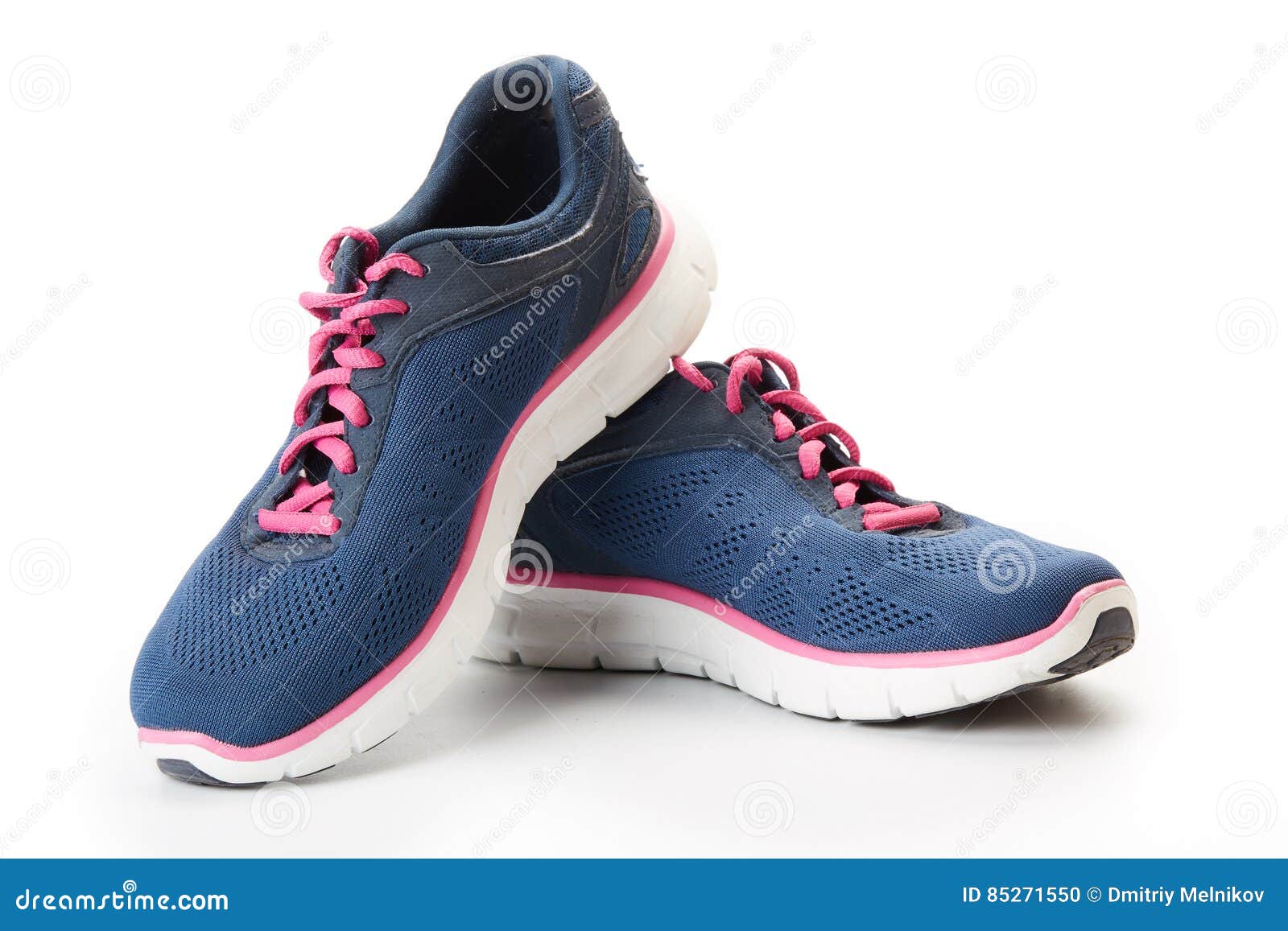 Modern Sneakers on a White Background. Stock Photo - Image of lifestyle ...