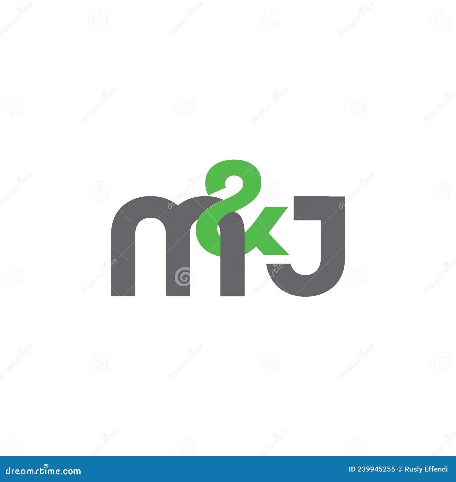 A Modern and Sophisticated Initials M and J Logo Design 2 Stock Vector