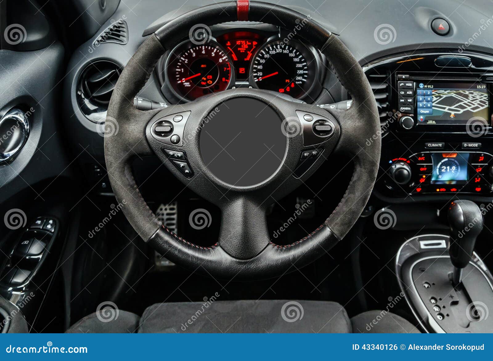 Modern sport car dashboard stock photo. Image of speed 43340126