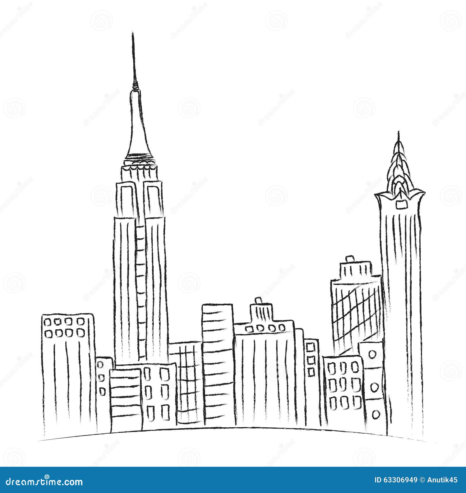 Anne Tavoletti: Skyline Sketches III Keilrahmen-Bild Leinwand Skizze New  York | eBay