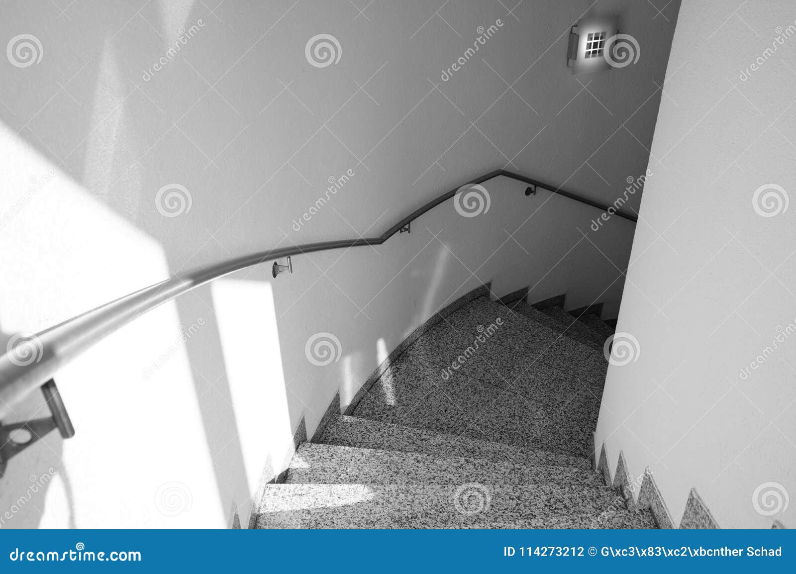 Modern Stairwell In Black And White Stock Photo Image Of