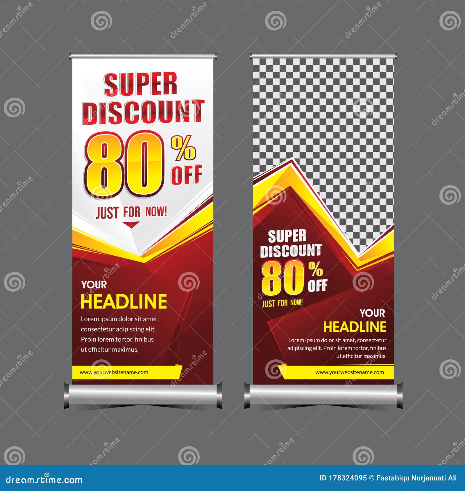 Abstract Standing Banners Sale Promotion Holiday 04 Stock Illustration ...