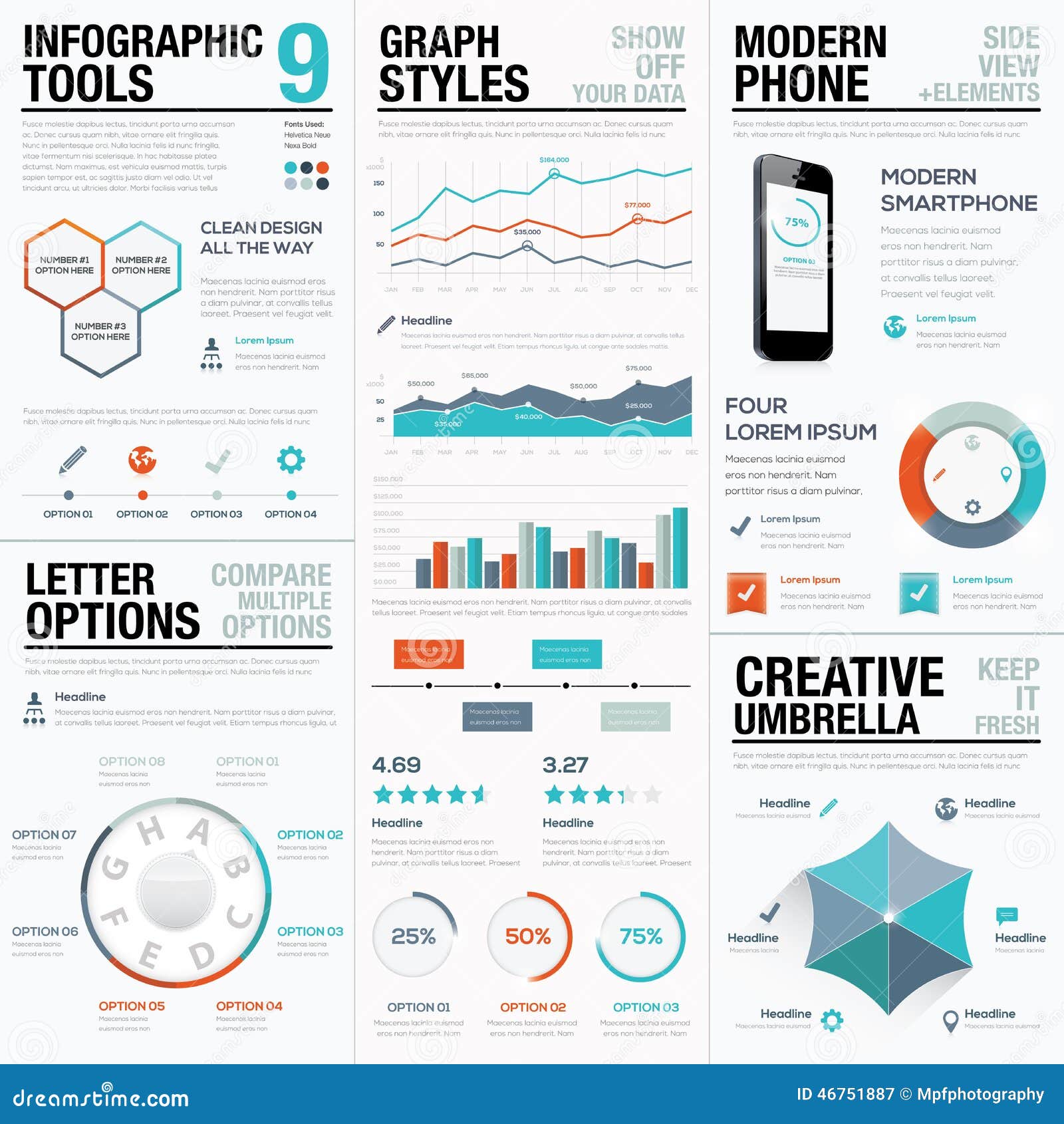 modern statistics and info graphic  s for business