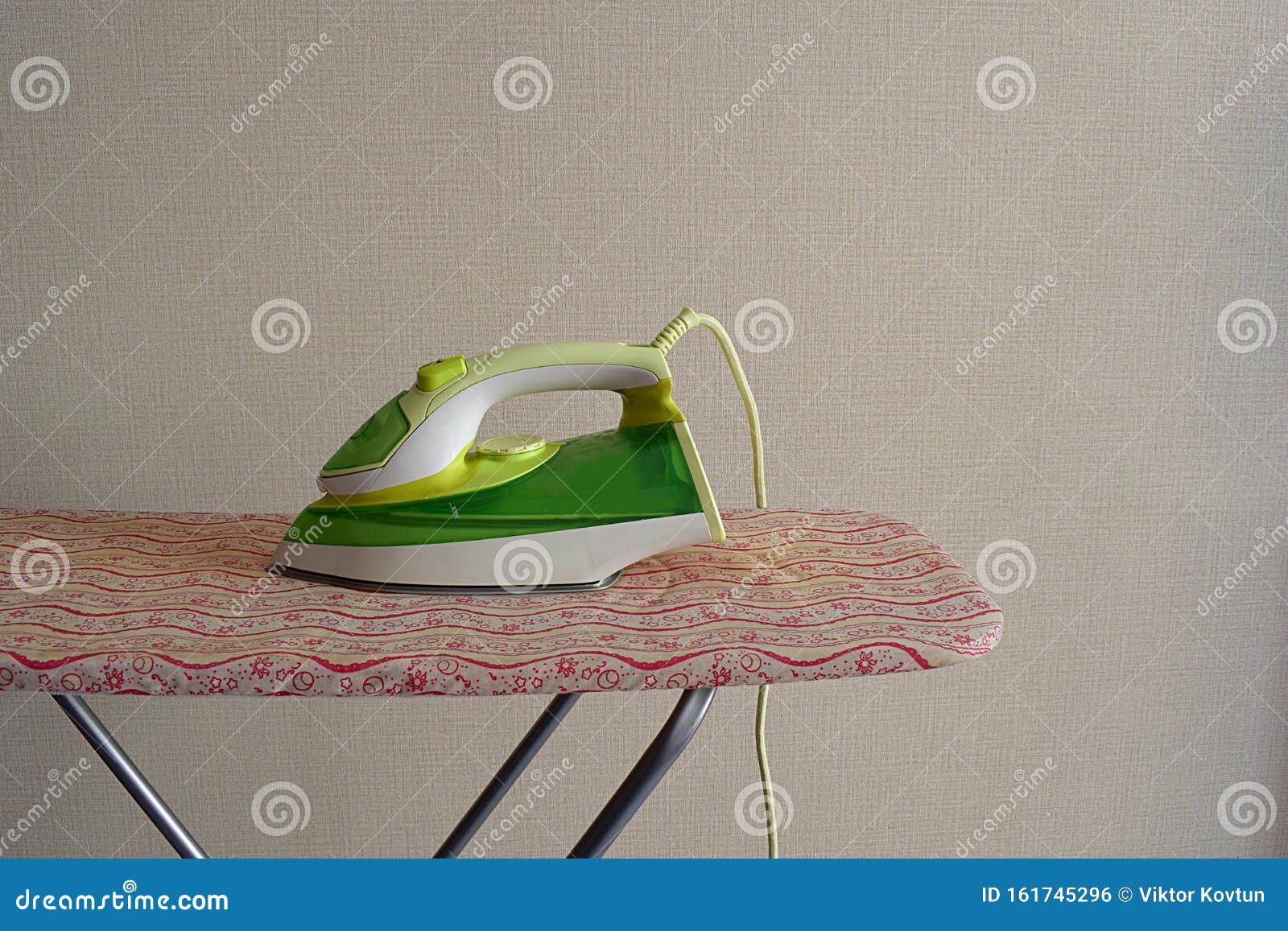 Modern Steam Iron on a Smooth Board Stock Photo Image of household