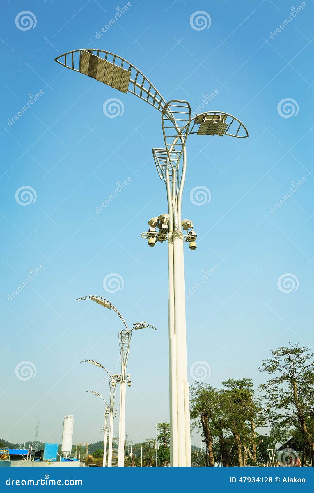 modern street light post