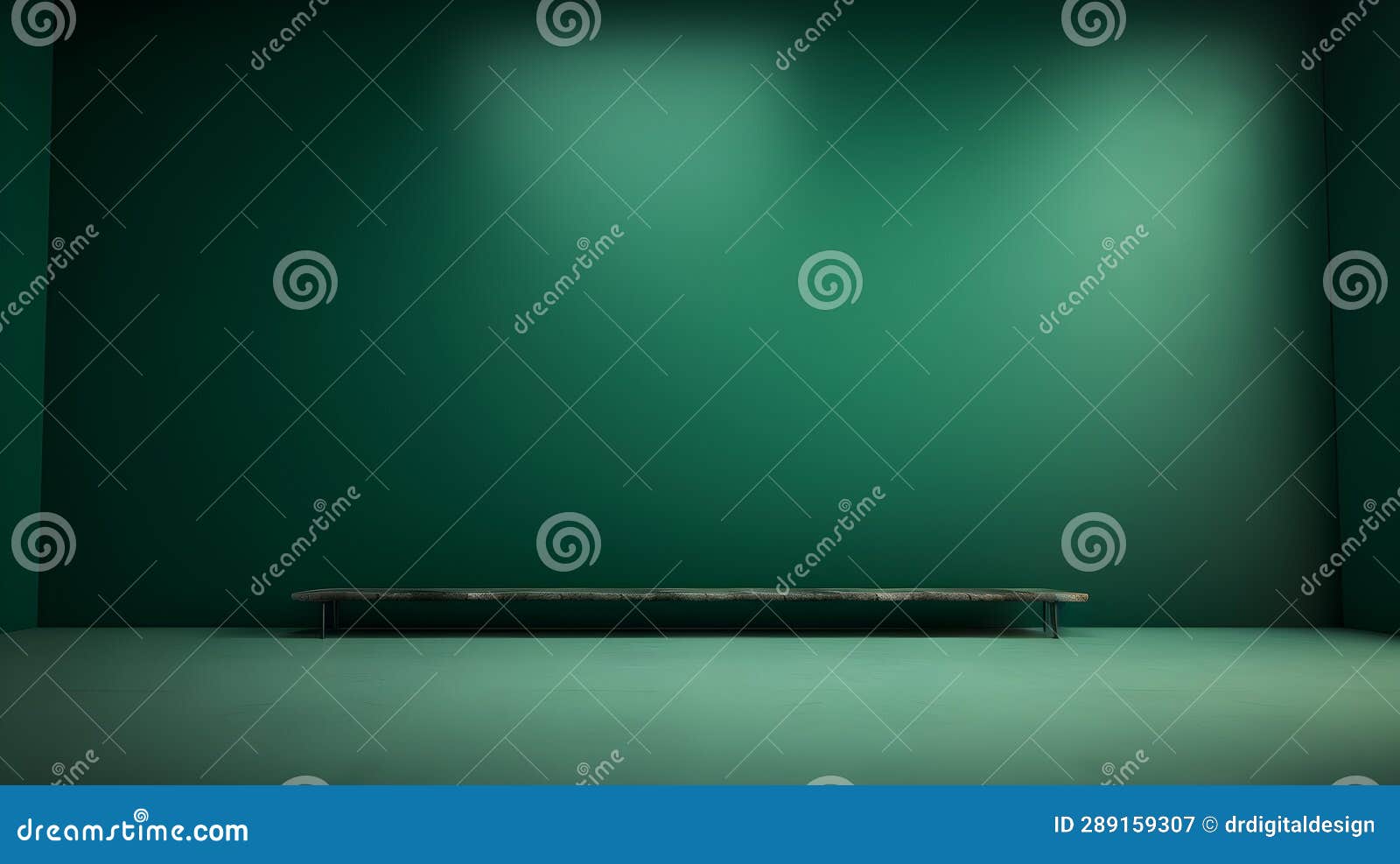 Modern Studio Background in Dark Green Colors. Elegant Room for Product