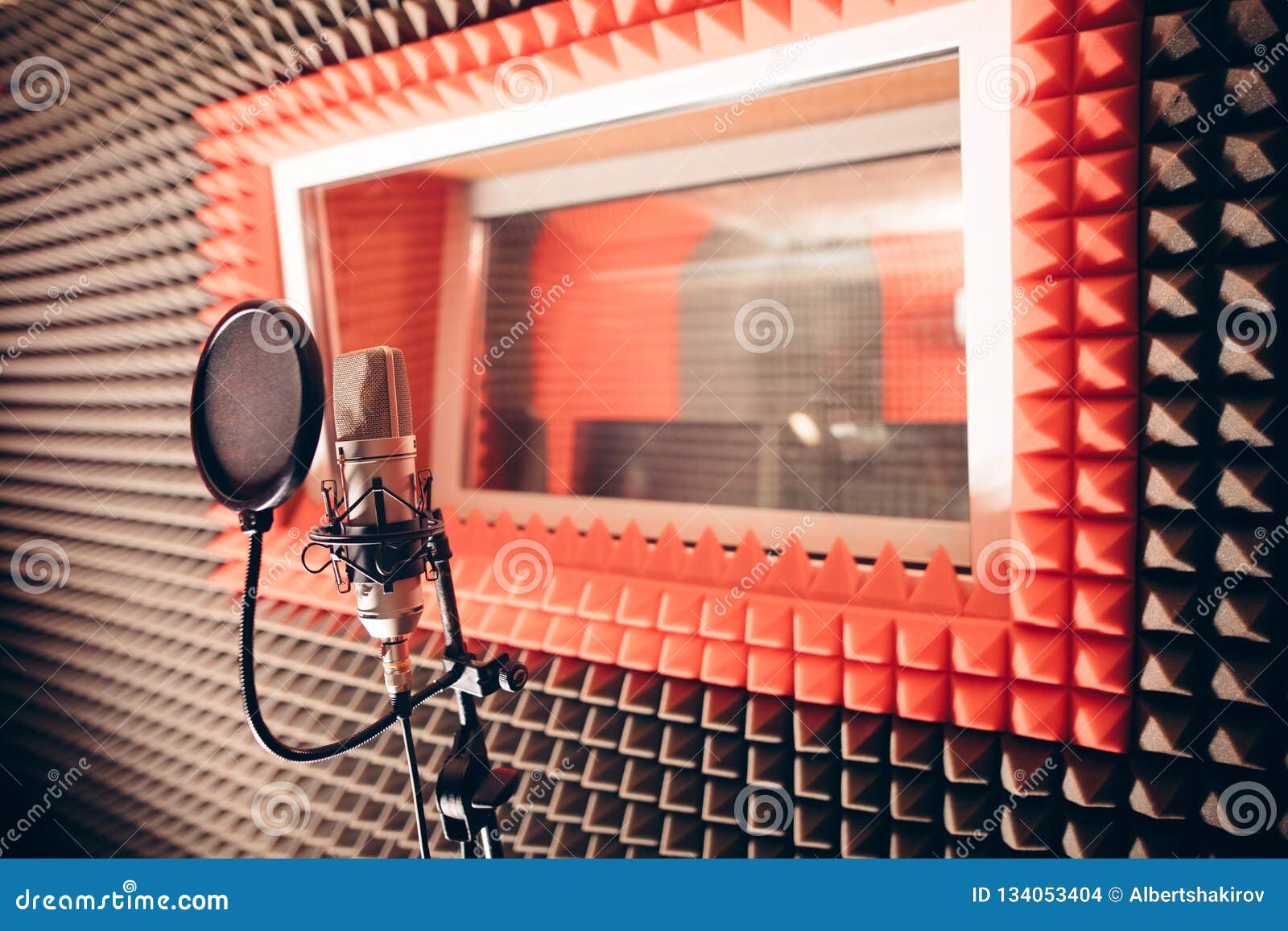 Modern Studio Recording Room with Modern Interior Stock Photo - Image of  background, form: 134053404
