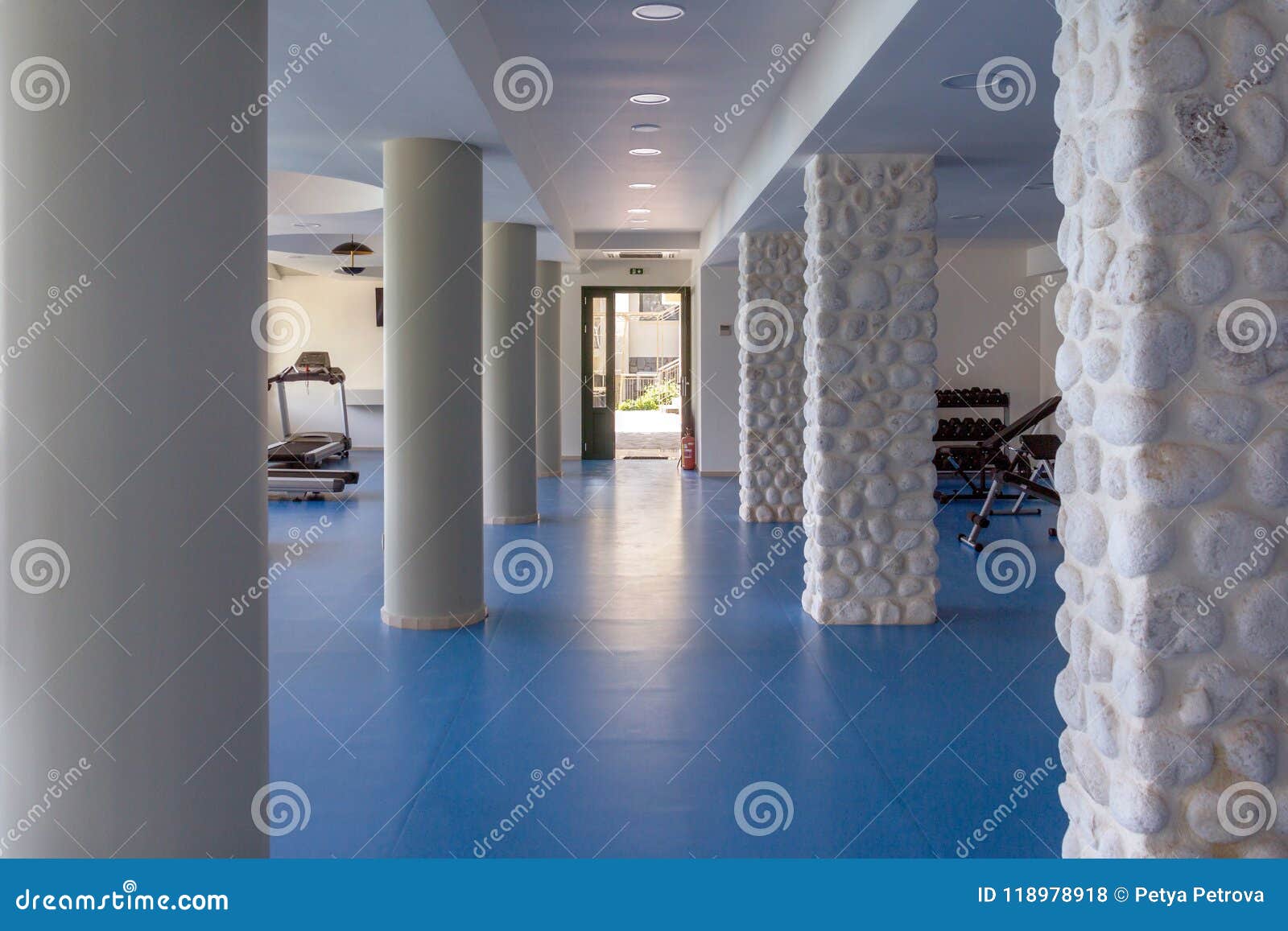 Modern Style Columns In A Gym Stock Photo Image Of Indoor