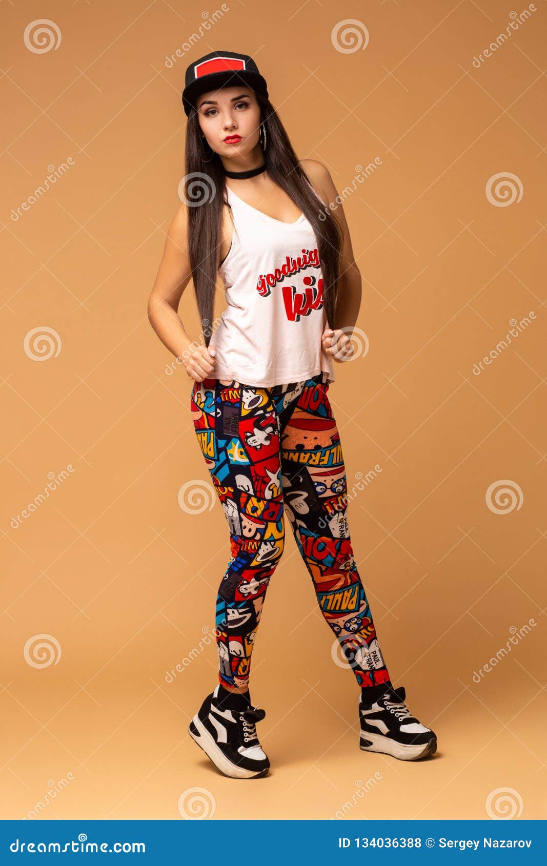 Modern Style Dancer Posing On Studio Background Stock Photo