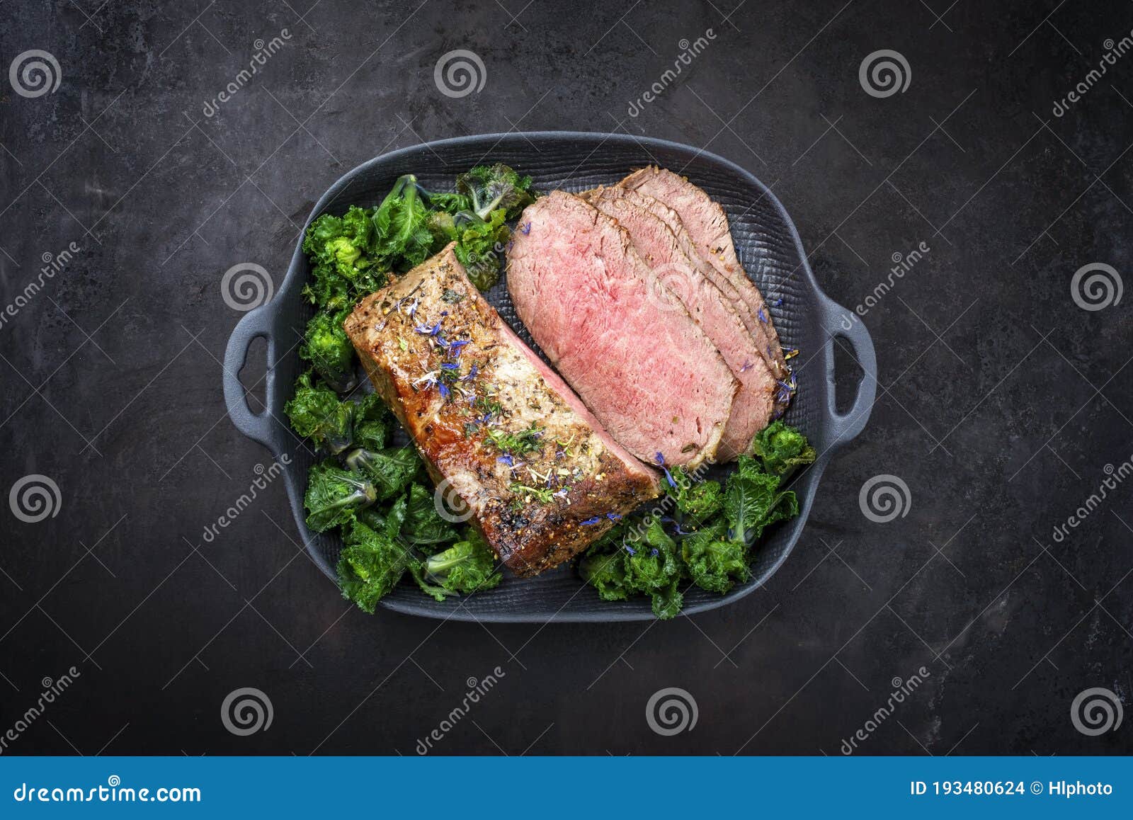 Modern Style Traditional Commonwealth Sunday Roast with Sliced Cold