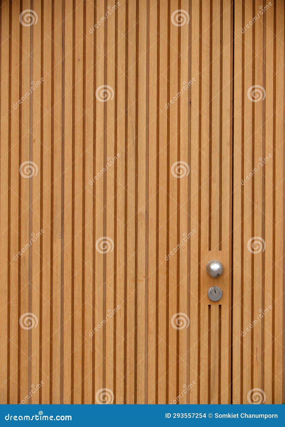 Modern Style Wooden Gate in the Village Stock Photo Image of brown