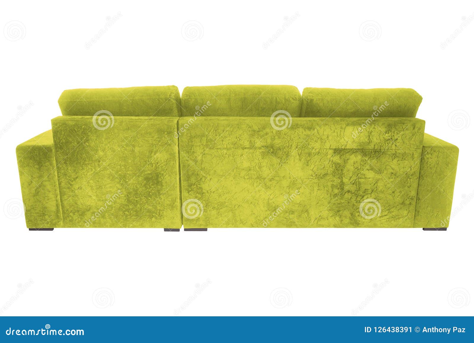Modern Suede Couch Sofa Isolated Stock Image Image of decor, design 126438391