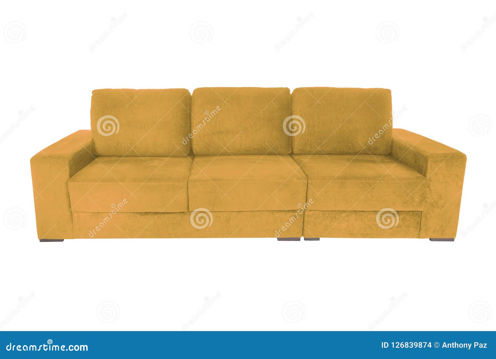 Modern Suede Couch Sofa Isolated Stock Photo Image of back, contemporary 126839874