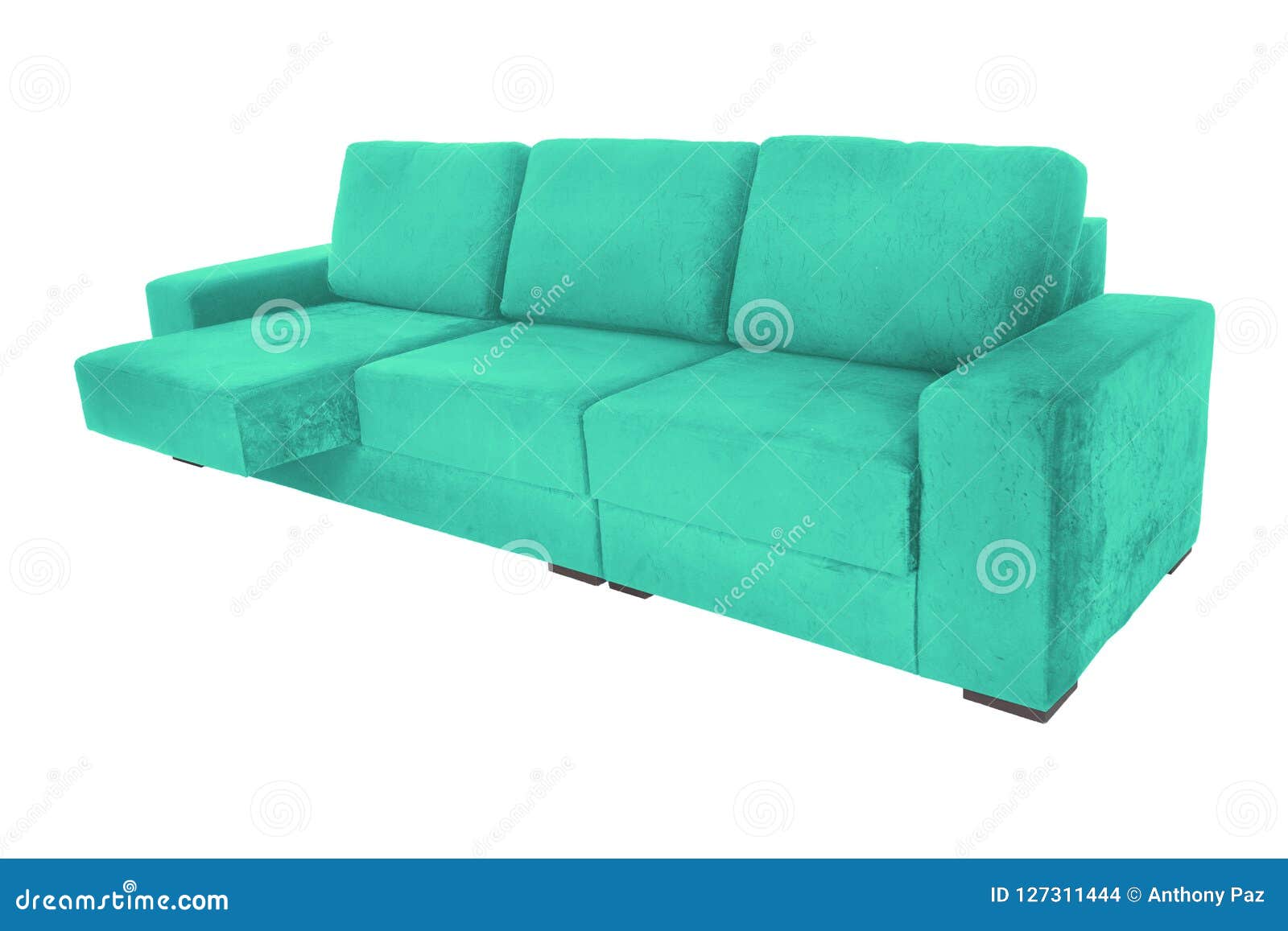 Modern Suede Couch Sofa Isolated Stock Photo Image of decoration, classic 127311444
