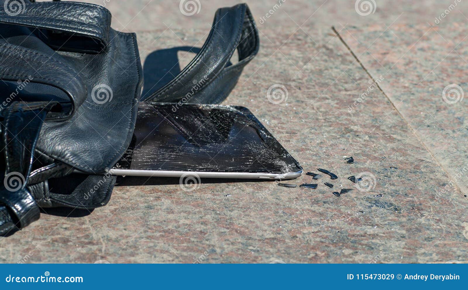 Modern Tablet with Crashed Screen. Stock Image - Image of accident ...