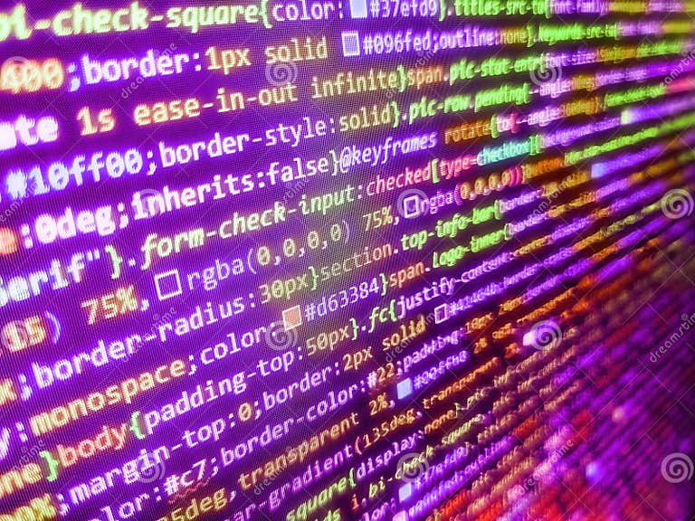Modern Technology Background. Developing Programm. Python Binary Code ...