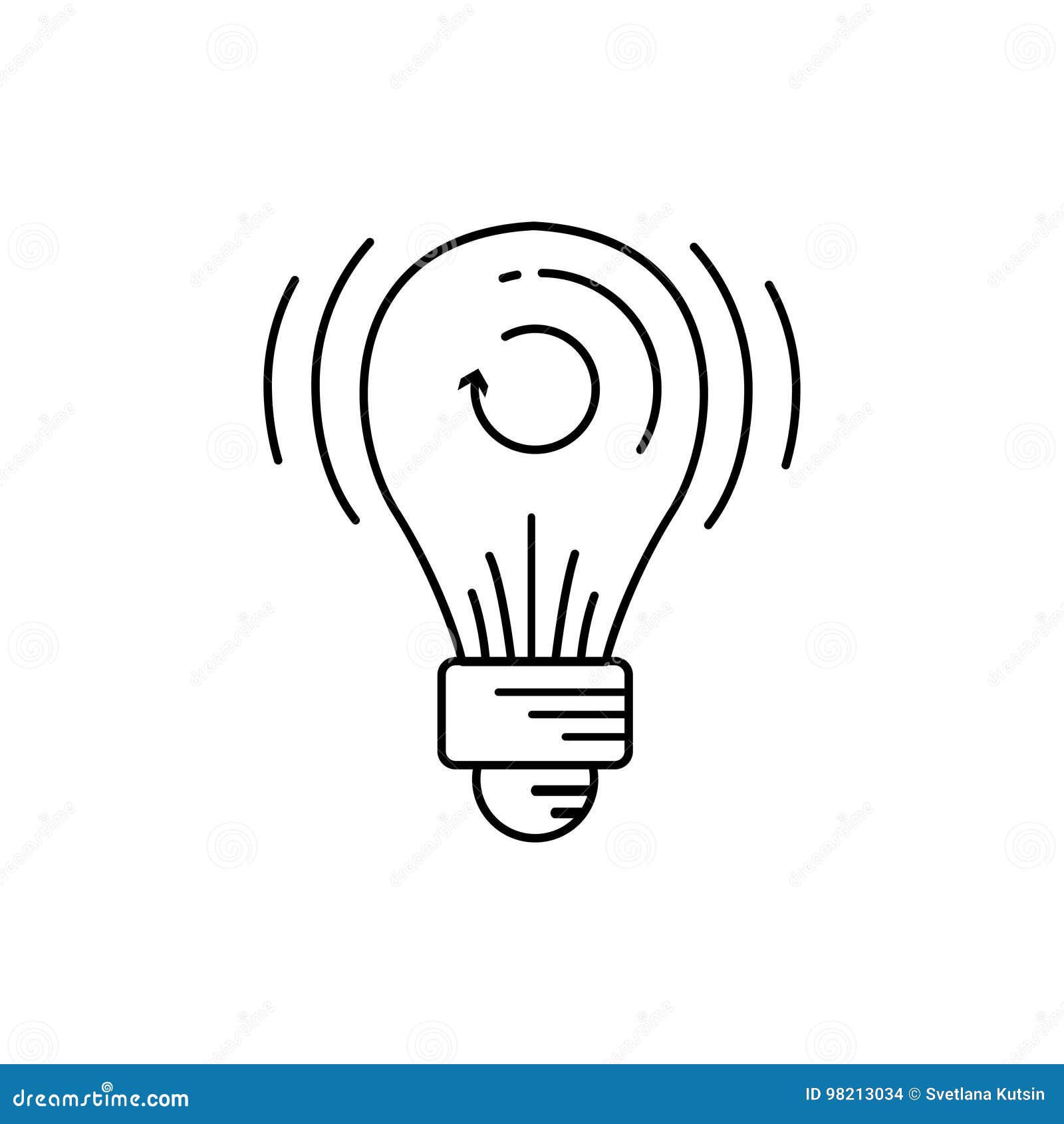 Premium Vector  A drawing of a light bulb with the word light on it.
