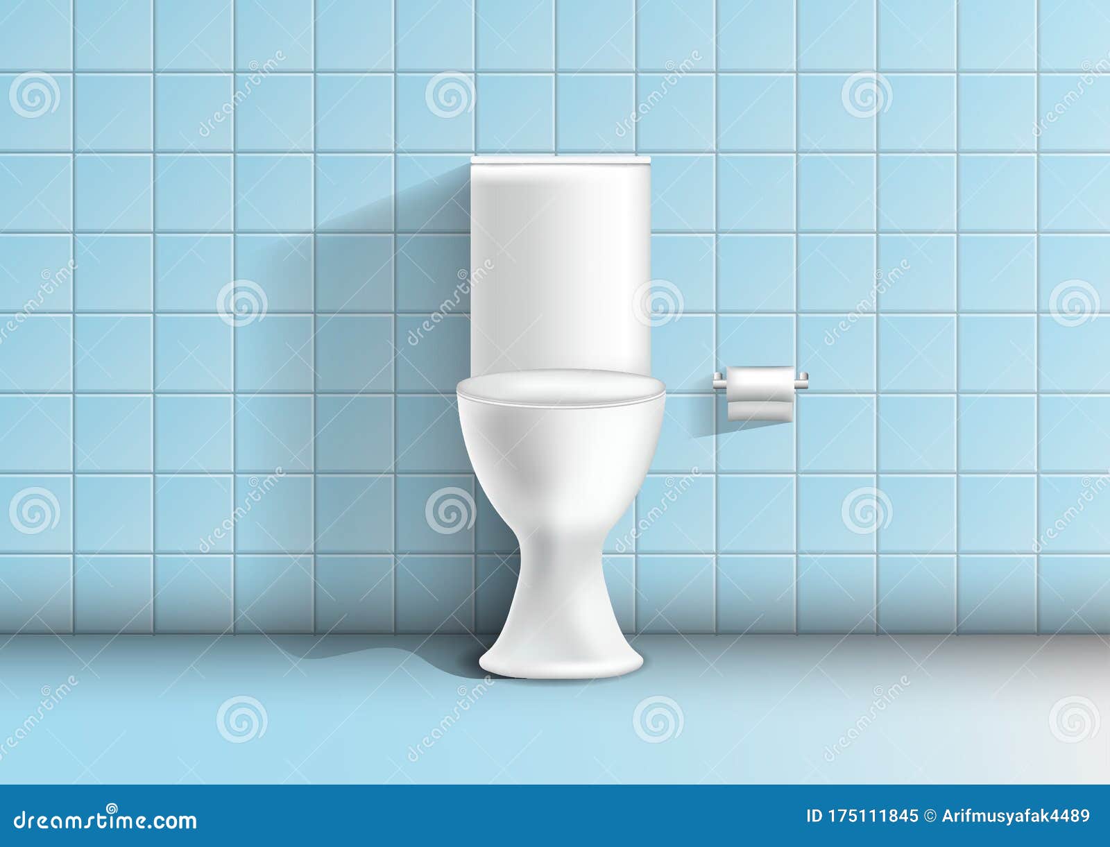 Download Modern Toilet Room Interior 3d Realistic Vector Mockup Stock Vector - Illustration of closet ...