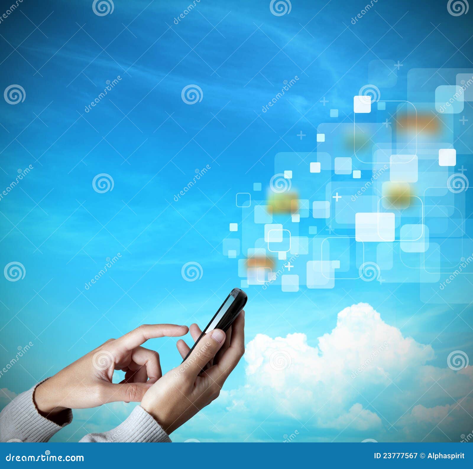 Modern Touch Screen Mobile Phone Stock Image Image of telephone