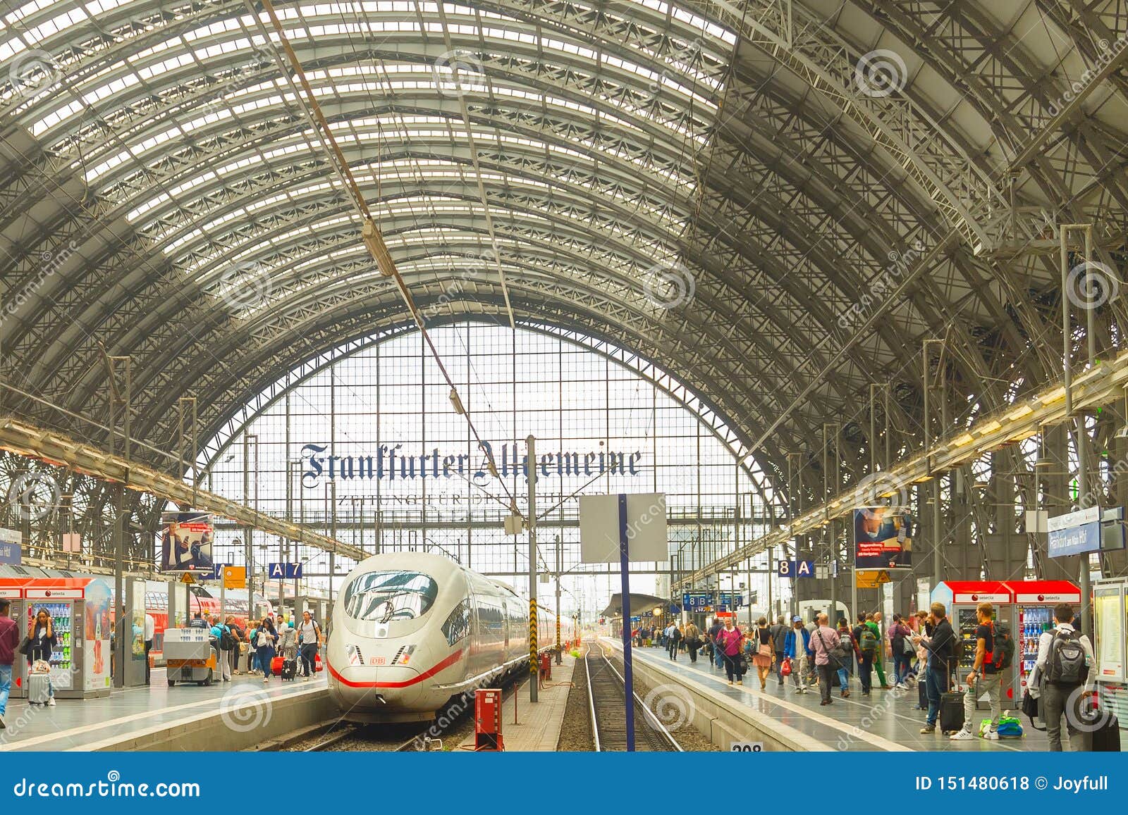 Modern Train Interior Frankfurt Station Editorial Stock Photo - Image ...