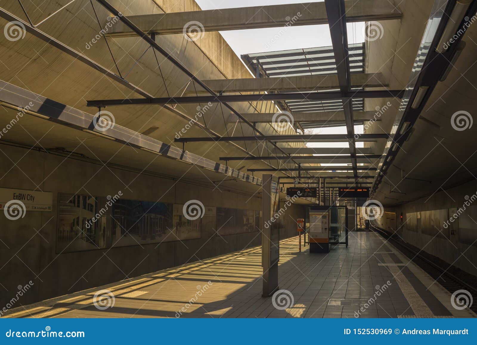 This is the Modern Tram Station EnBW City Editorial Stock Image - Image ...