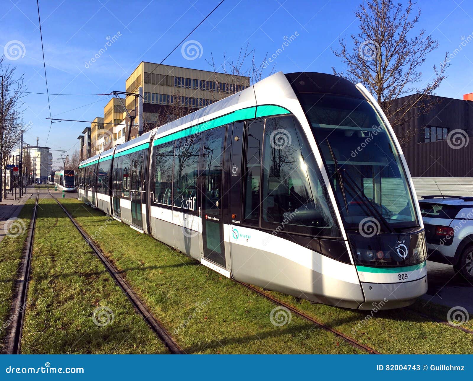 Modern tramway editorial stock photo. Image of tramway - 82004743