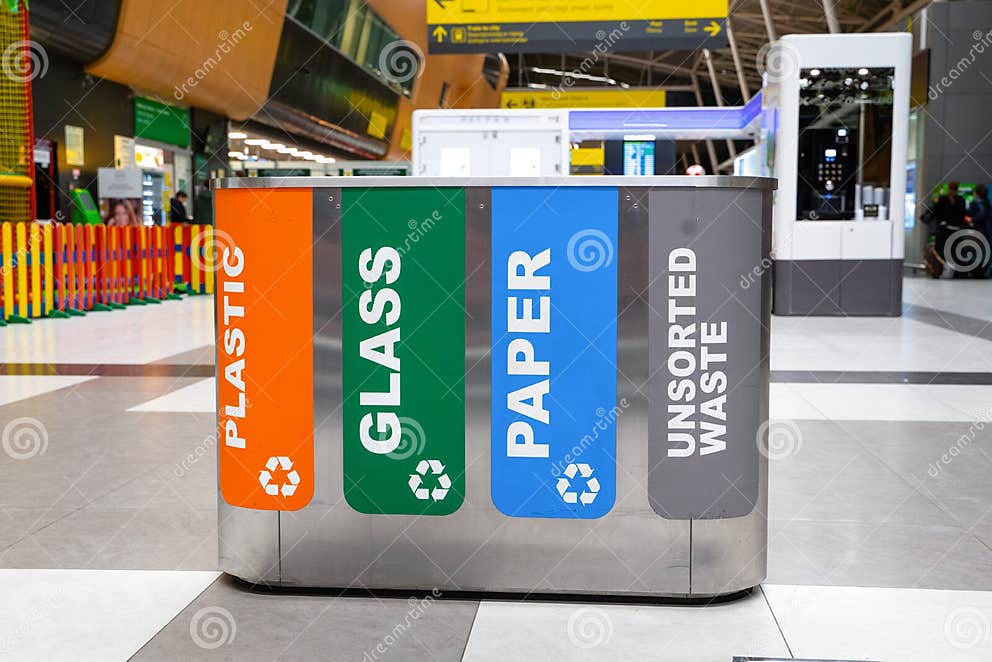 Modern Trash Bins for Waste Segregation. Separate Waste Collection ...
