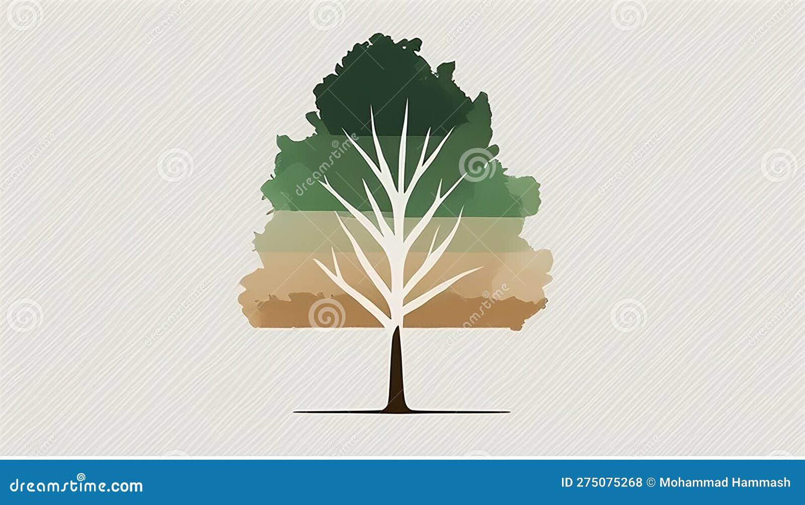 modern tree logo with flat , made with generative ai