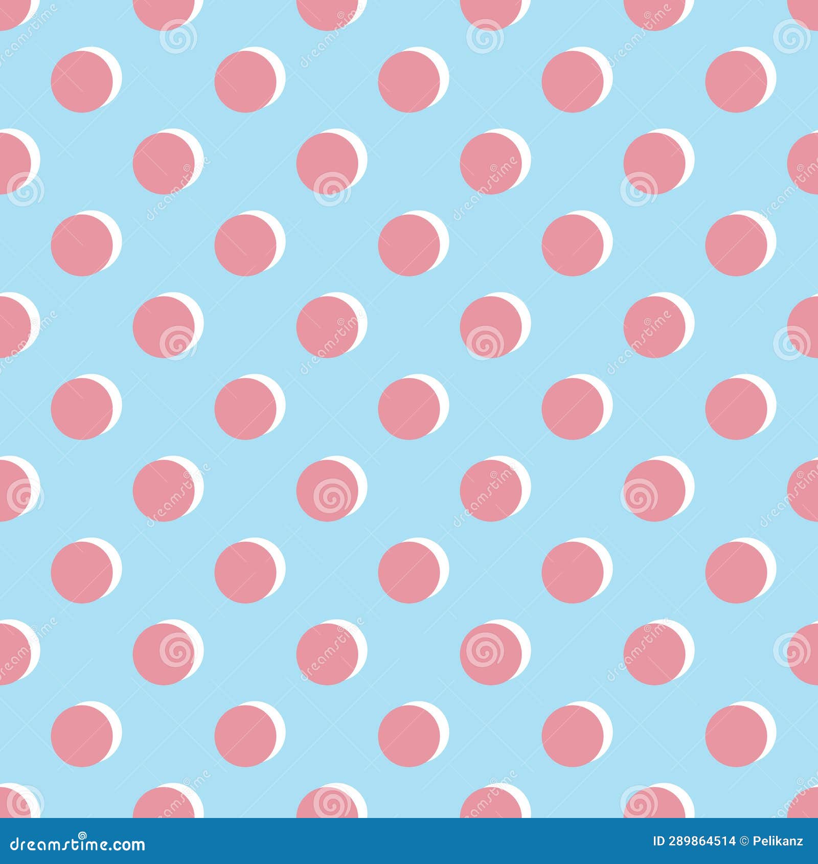 modern and trendy retro red circles with white shadows on blue background