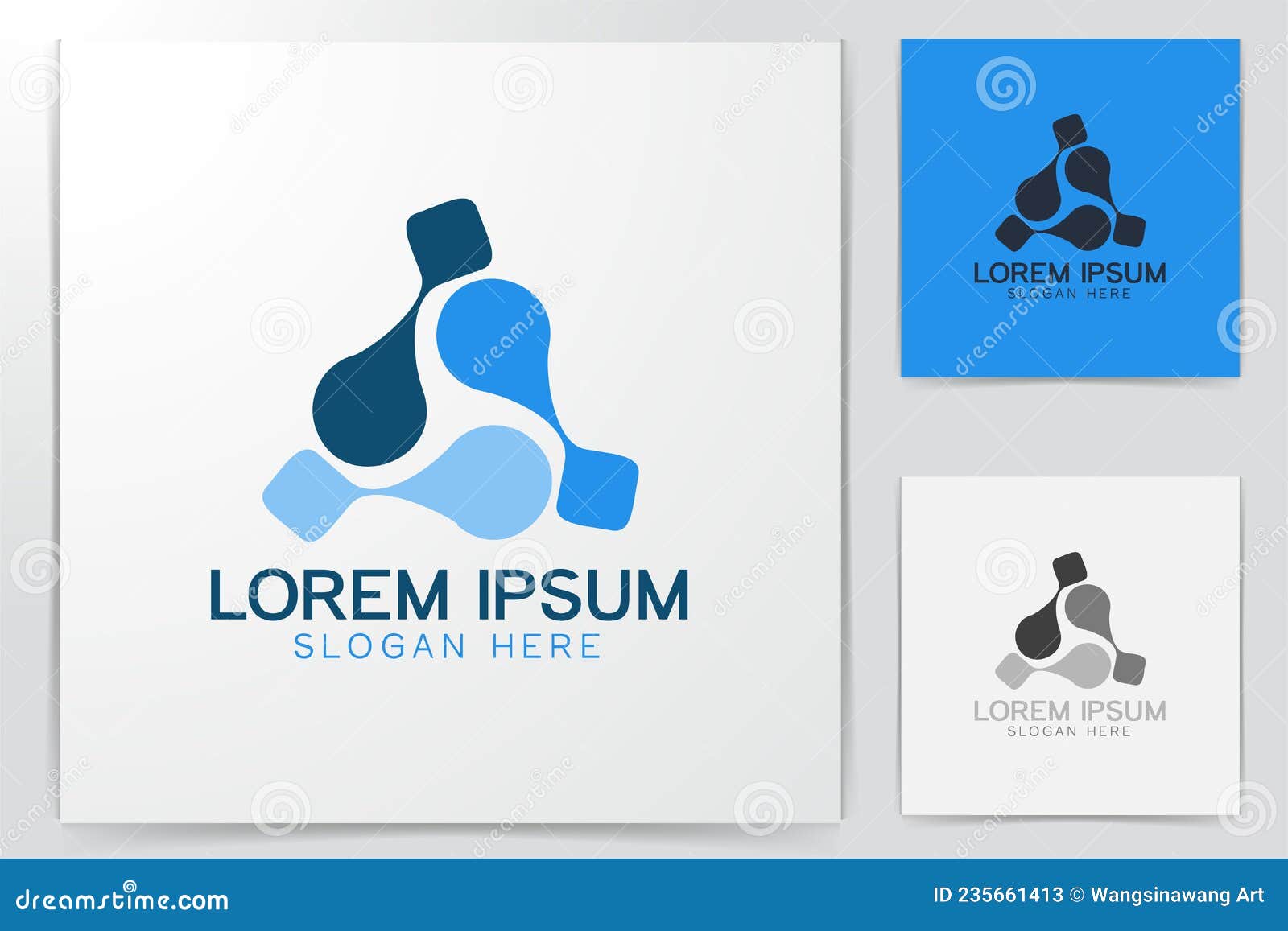 Modern Triangle Logo Designs Inspiration Isolated on White Background Stock Vector