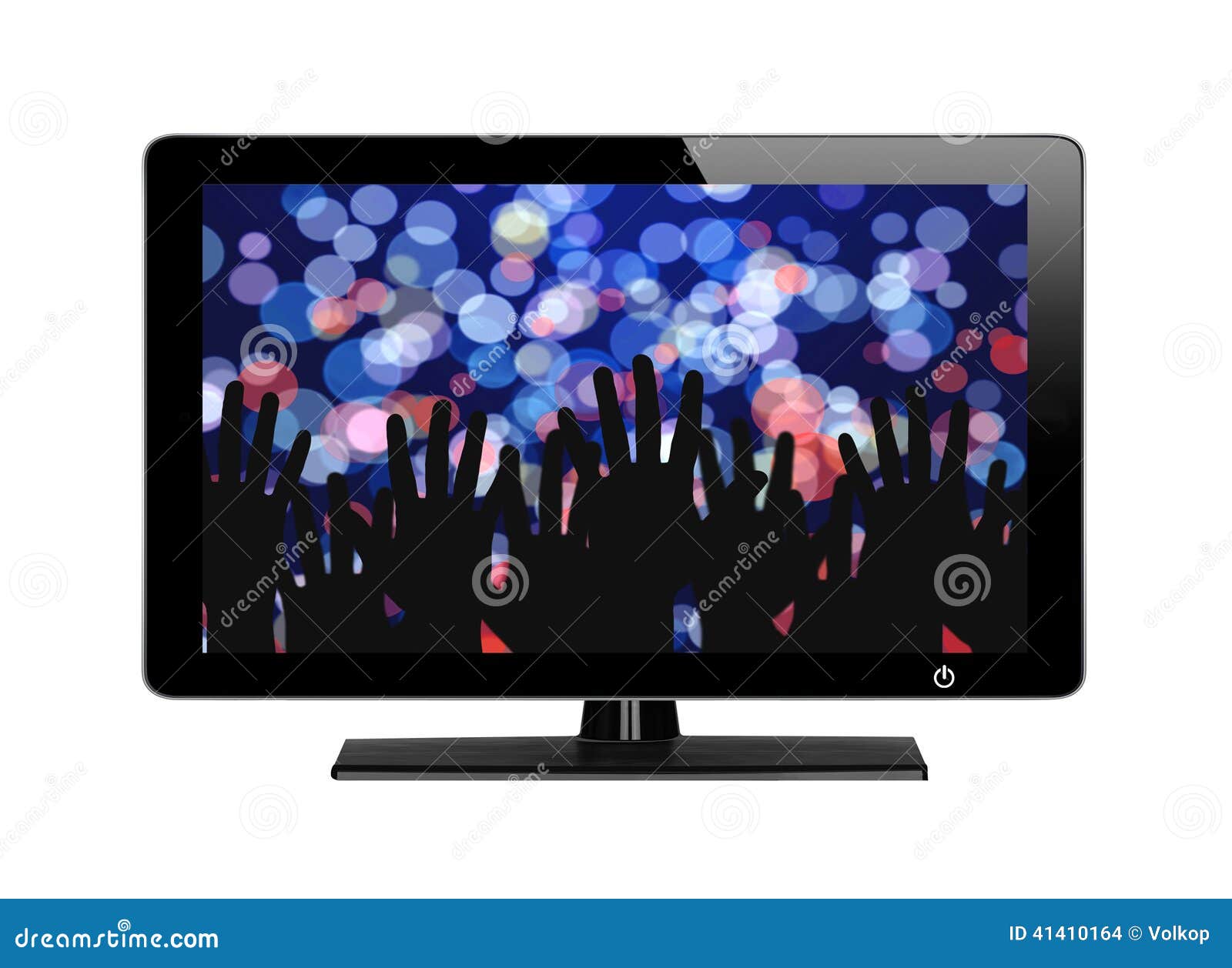 Modern TV Screen Festive Lights Stock Photo Image of broadcast